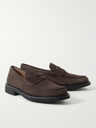 Tod's - Suede Penny Loafers - Brown