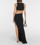 David Koma Asymmetric embellished maxi skirt