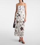Agua by Agua Bendita Cinefila floral linen bustier dress