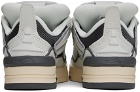 Li-Ning White & Gray Wave Golden Sneakers