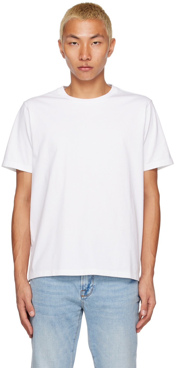 FRAME White Embroidered T-Shirt Frame Denim