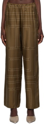 TOTEME Khaki Monogram Lounge Pants