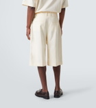 Studio Nicholson Fowld cotton and linen Bermuda shorts