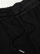 SAINT LAURENT - Logo-Embroidered Organic Cotton-Jersey Sweatpants - Black