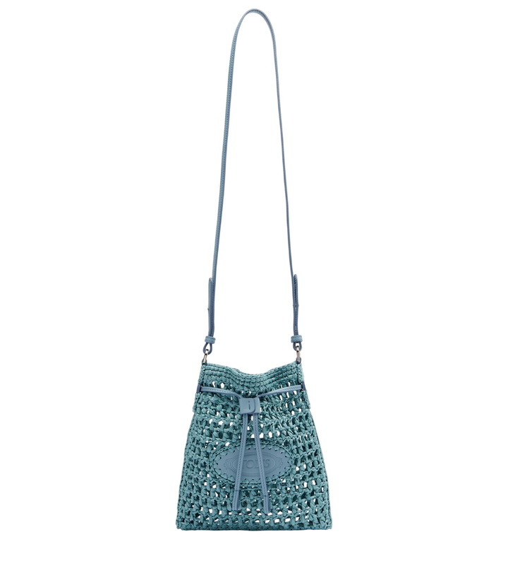 Photo: Tod's EBL Mini raffia-effect bucket bag