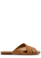 Tods Square-toe Suede and Leather Sandals Brown