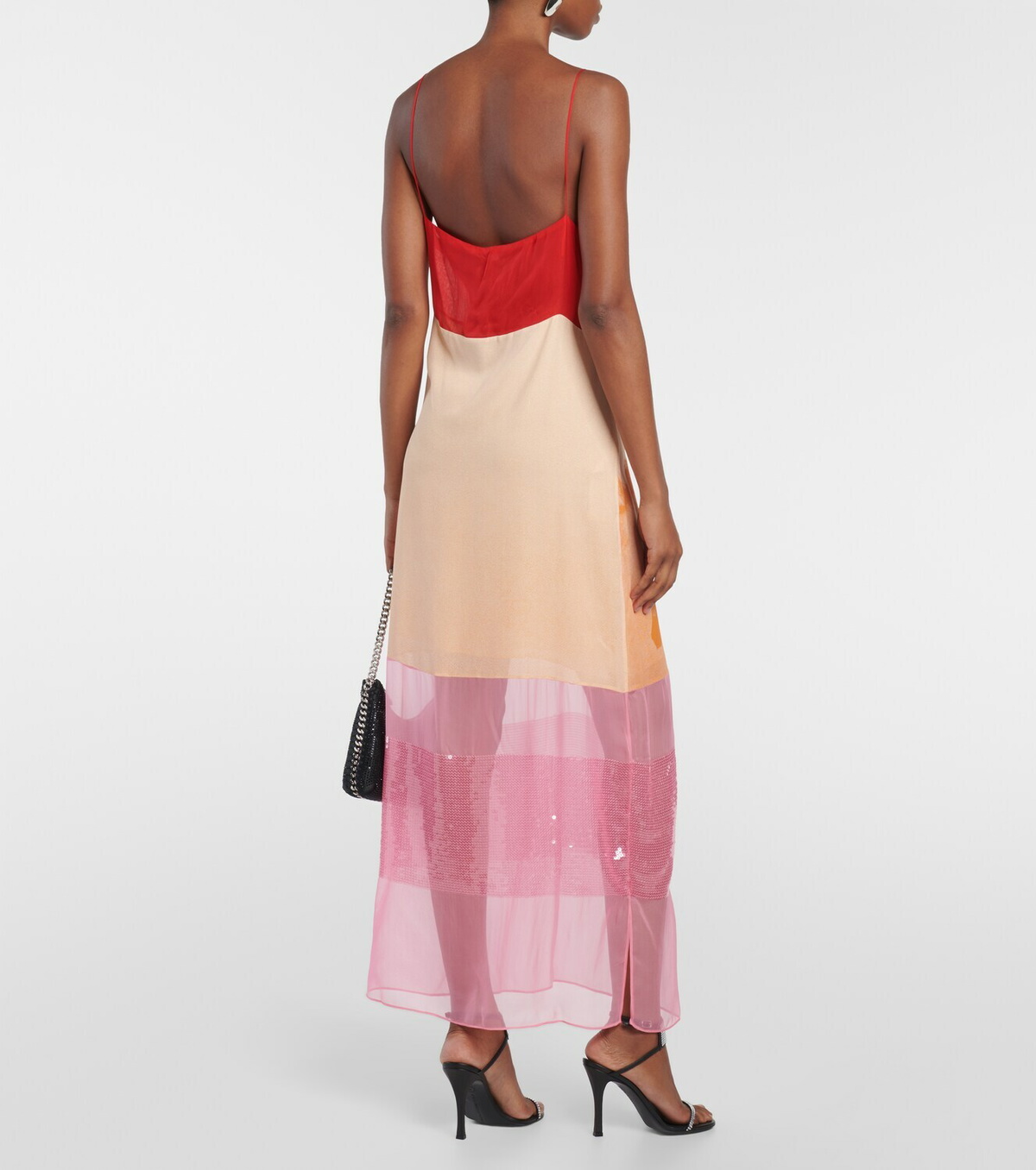 STELLA MCCARTNEY ワンピース Silk midi dress772315 Stella McCartney Sequined silk midi dress Stella McCartney
