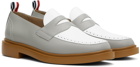 Thom Browne Gray & White Lightweight Penny Loafers