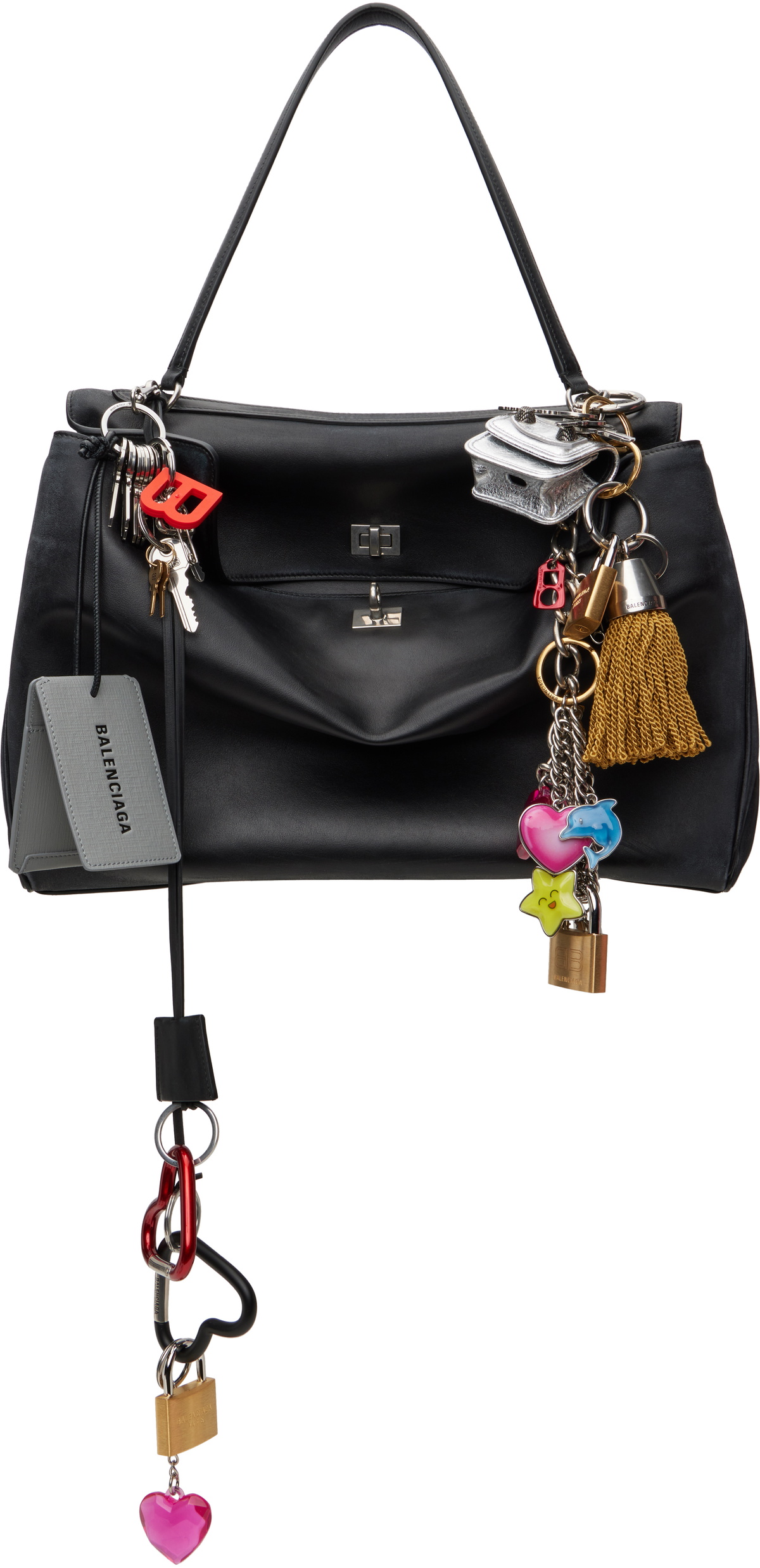 Balenciaga Black Charms Rodeo Large Bag Balenciaga