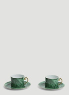 L'Objet Malachite Teacup and Saucer Set