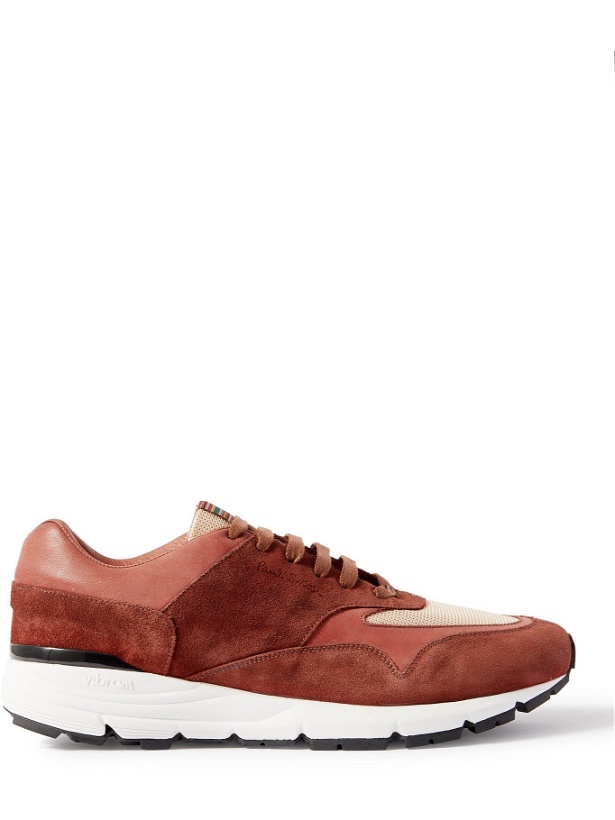 Photo: PAUL SMITH - Gordon Suede and Mesh Sneakers - Red - 7