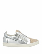 Giuseppe Zanotti Womens Sneakers in Silver