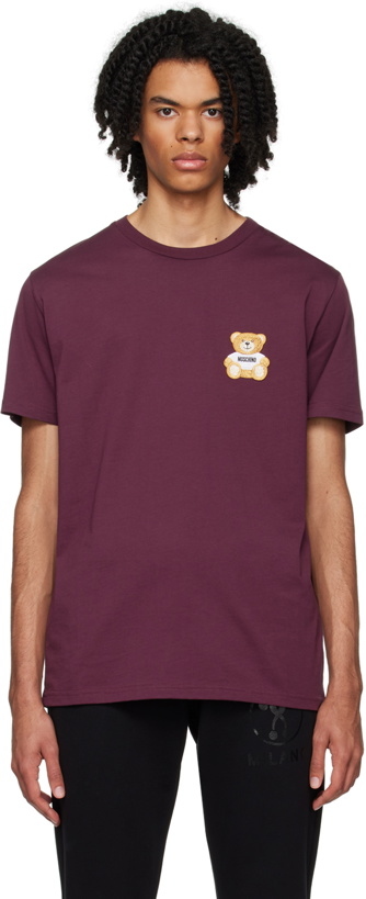 Photo: Moschino Burgundy Teddy Bear T-Shirt