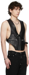 Johnlawrencesullivan Black Leather Vest