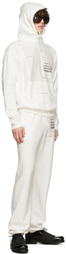 TAKAHIROMIYASHITA TheSoloist. White Geometric Morse Code Sweatpants