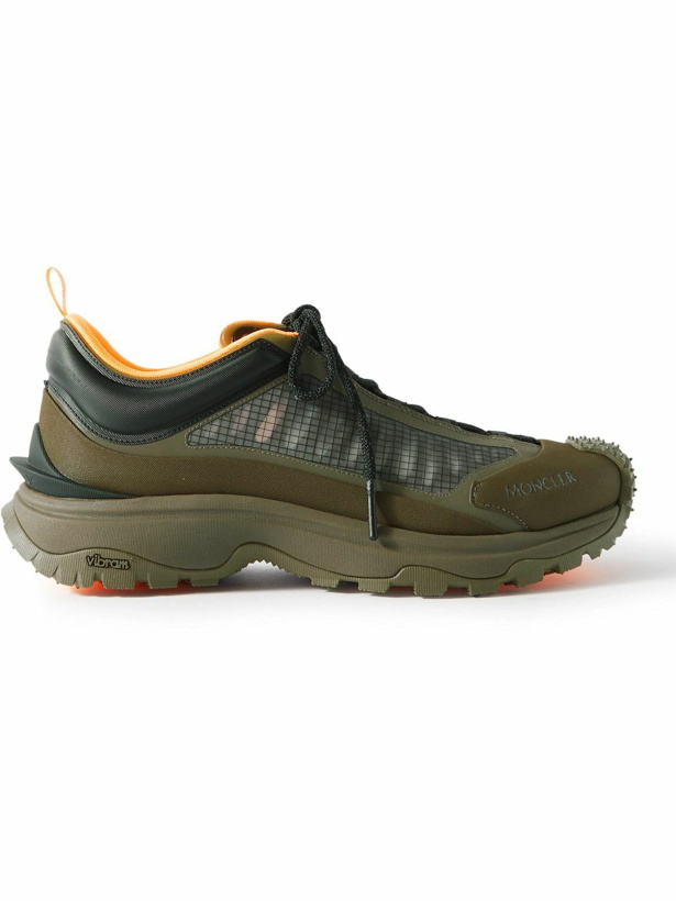 Photo: Moncler - Trailgrip Shell, Rubber and Ripstop Sneakers - Green