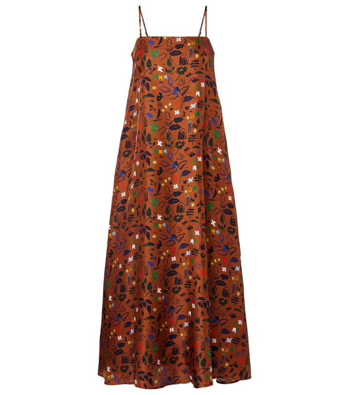 Photo: Asceno Melfi printed silk twill midi dress