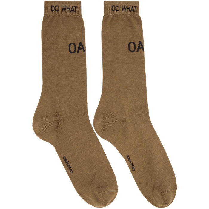 Photo: OAMC Tan Logo Socks 