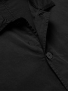 Stone Island - Logo-Appliquéd Cotton and Wool-Blend Overshirt - Black