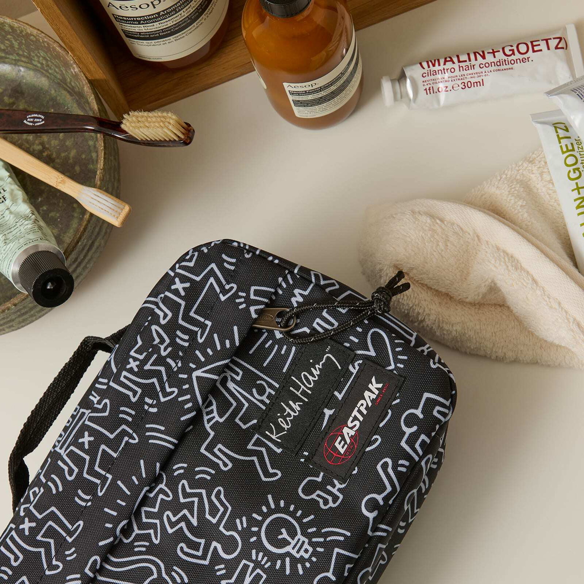 Eastpak x Keith Haring Road Kit in Black 
