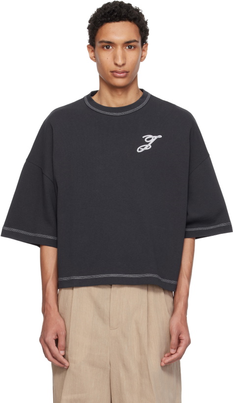 Photo: JACQUEMUS Navy 'The Letro' T-shirt