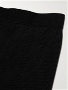 Fear of God Essentials - Logo-Appliquéd Waffle-Knit Cotton Sweatpants - Black