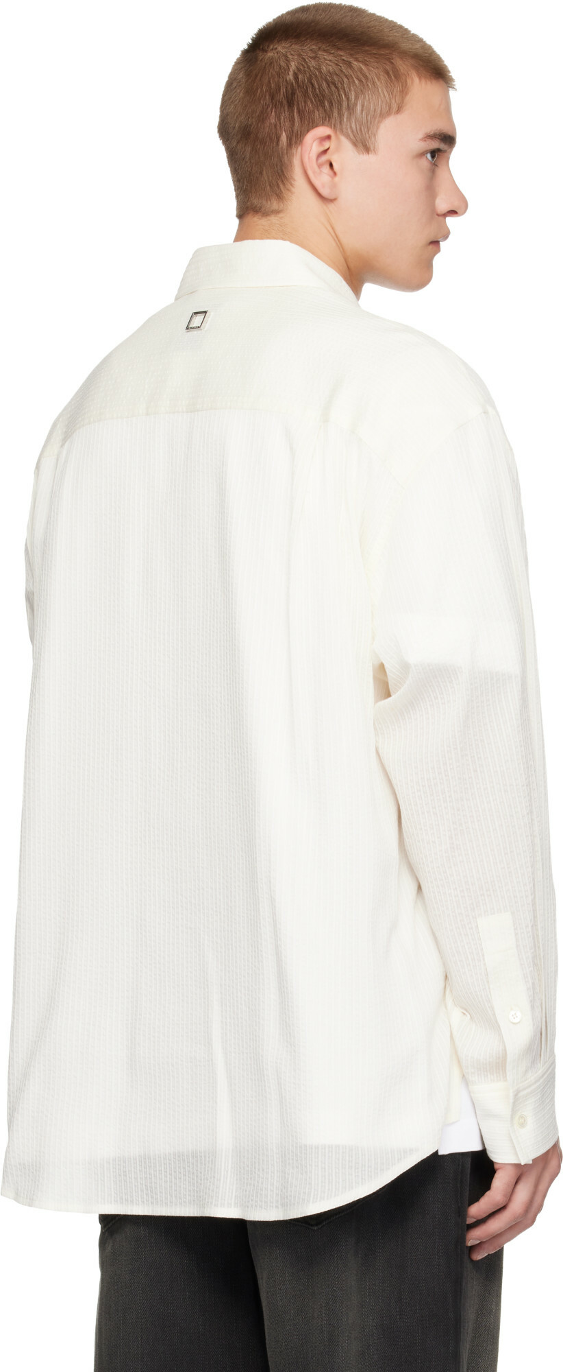 WOOYOUNGMI White Pattern Stripe Shirt