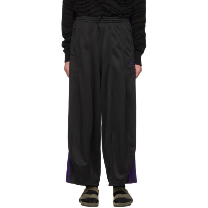 Needles Black Wide-Leg Track Pants Needles