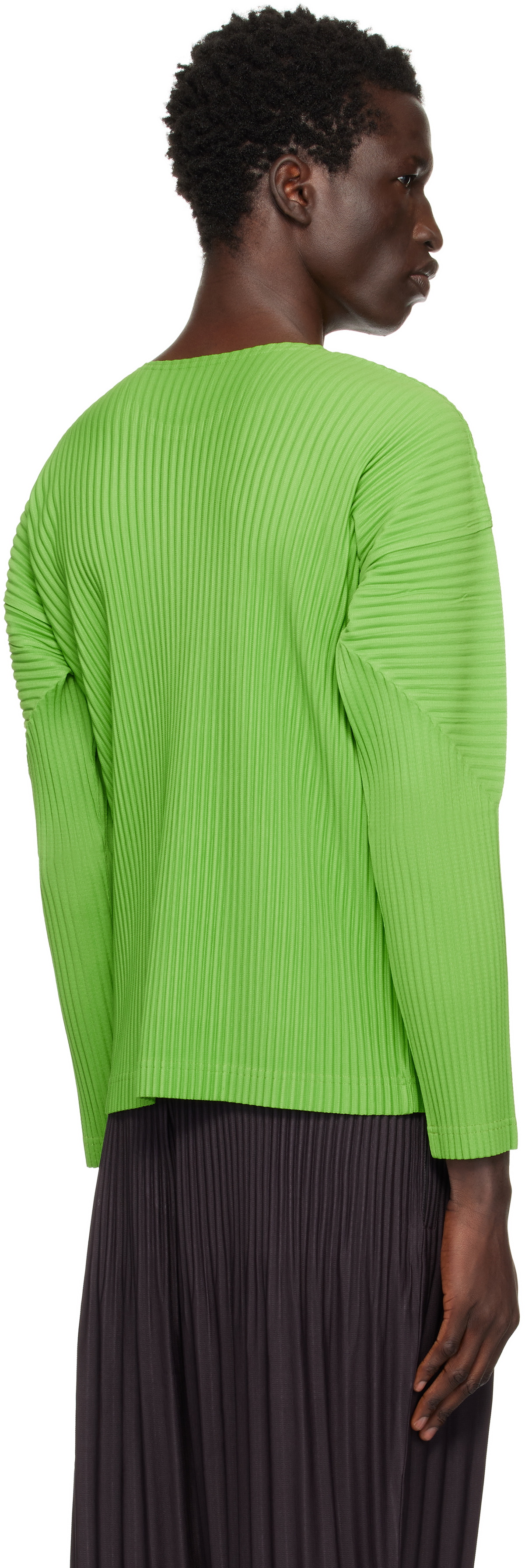 Homme Plisse RB Drawing Stole in Green x Blue main image 1