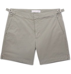 Orlebar Brown - Bulldog Slim-Fit Stretch-Cotton Twill Shorts - Men - Gray green