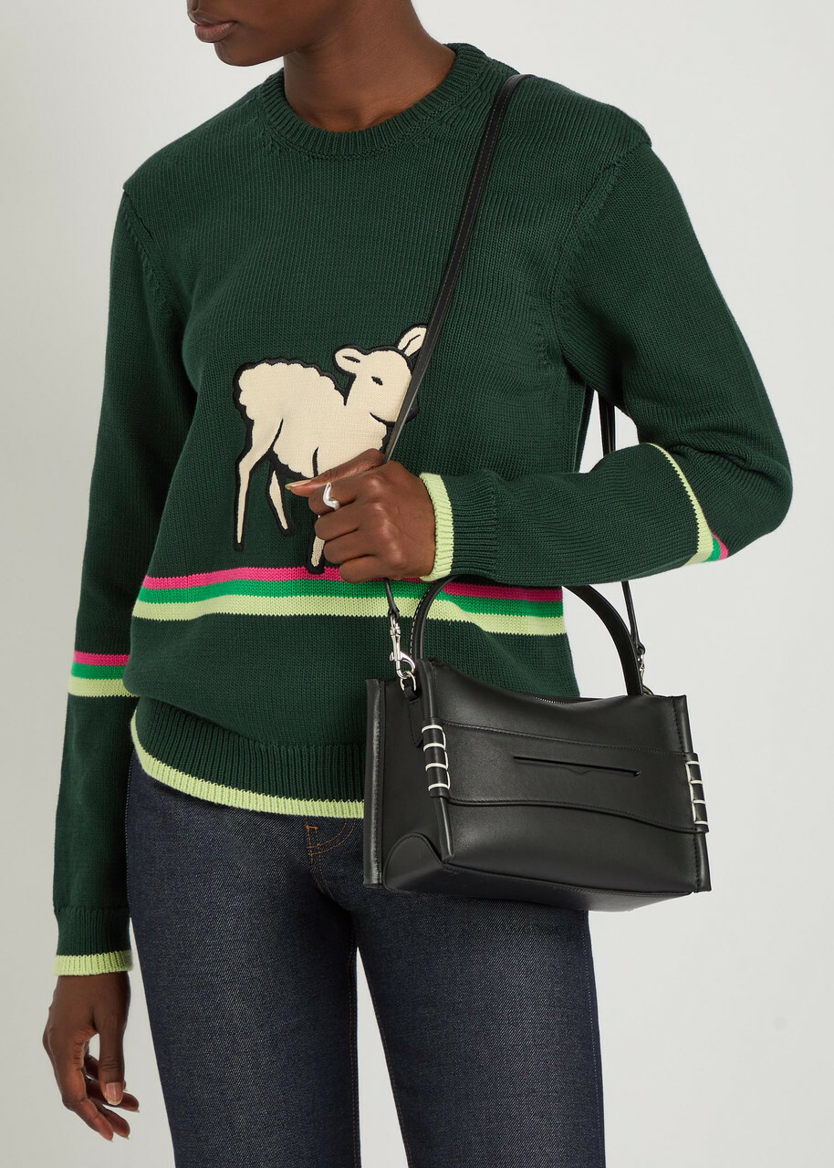 JW Anderson Loafer Small Leather top Handle bag - Black - One Size