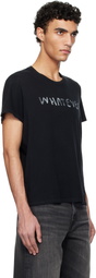 R13 Black 'Whatever' Boy T-shirt