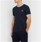 Dolce & Gabbana - Logo-Print Stretch-Cotton Jersey T-Shirt - Blue