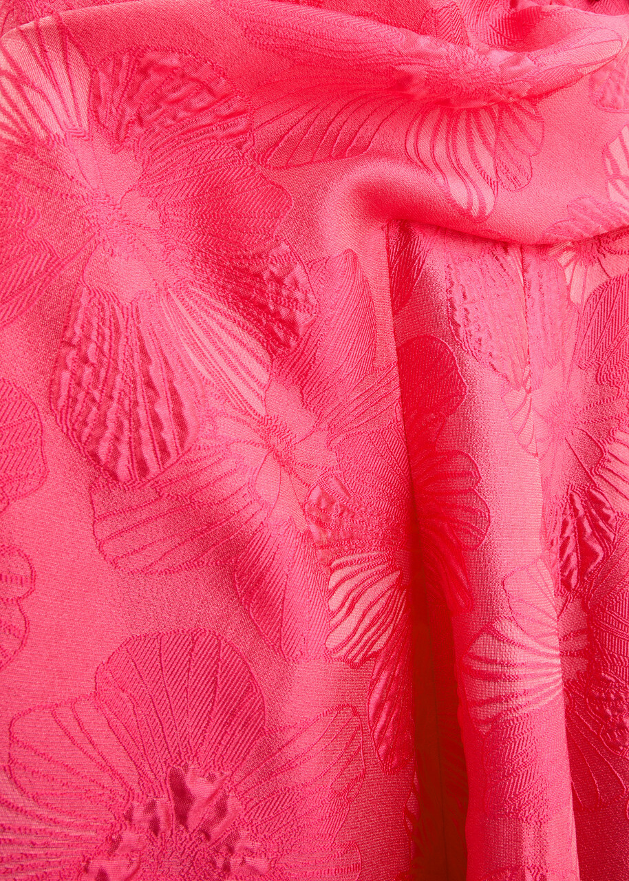 Talbot Runhof Floral-jacquard Midi Dress Pink