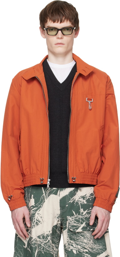 Photo: Reese Cooper Orange Nylon Cinched Harrington Jacket
