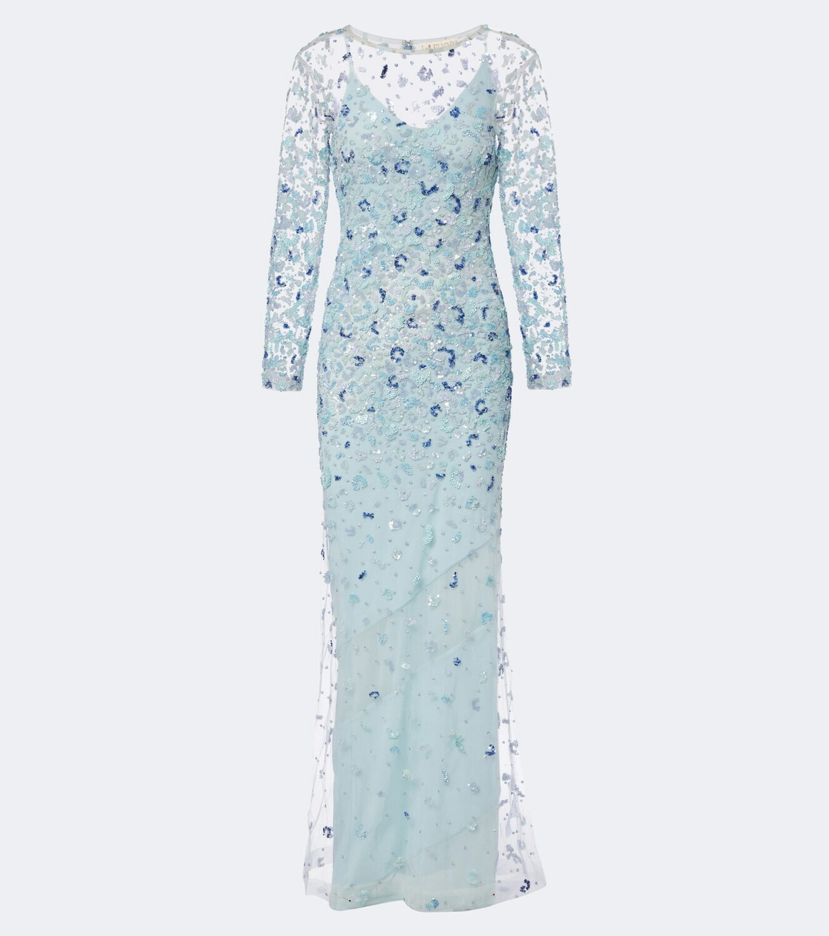 Là Fuori Zion floral sequined gown