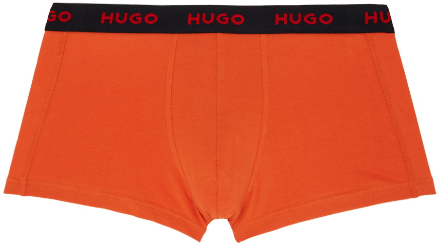 Hugo Three-Pack Multicolor Logo Trunks