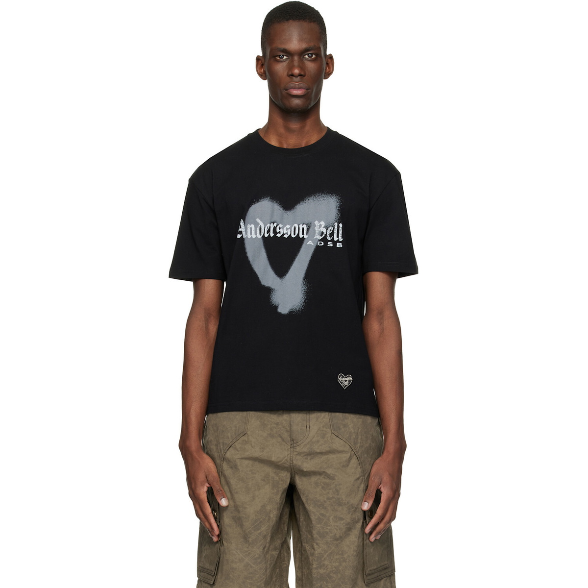 Andersson Bell Black Essential Heart T-shirt