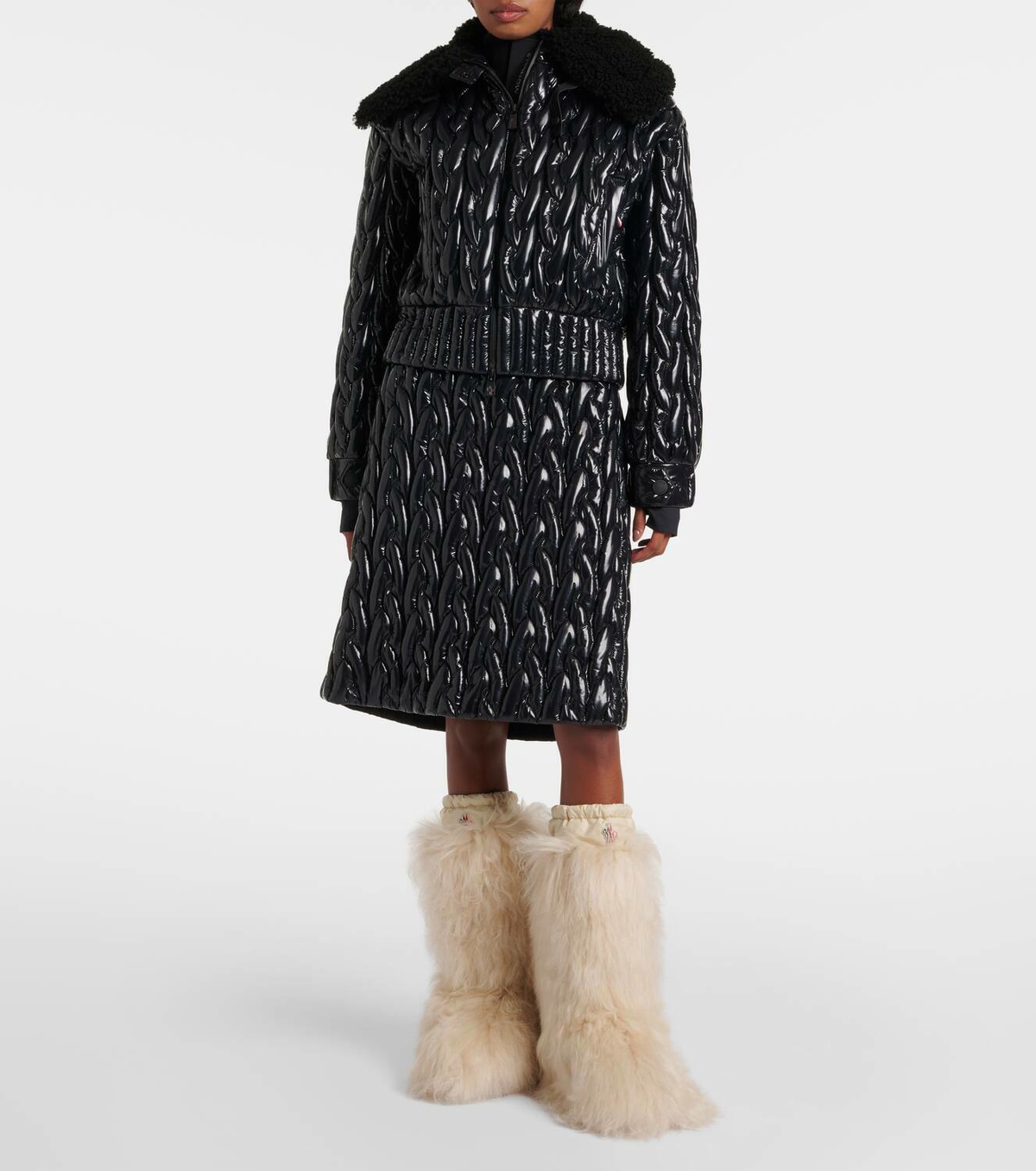 Moncler Grenoble Matelassé midi skirt