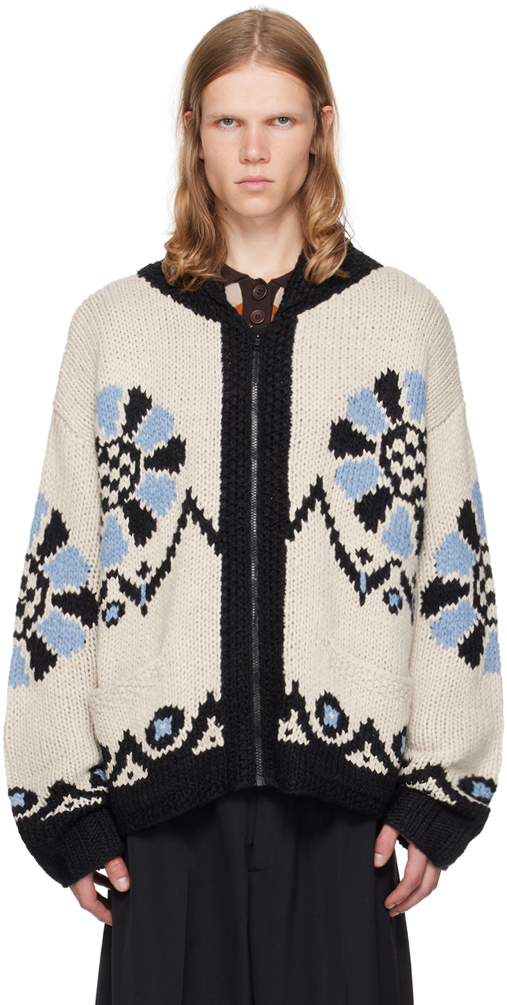 Anna Sui SSENSE Exclusive Black & Blue Cardigan