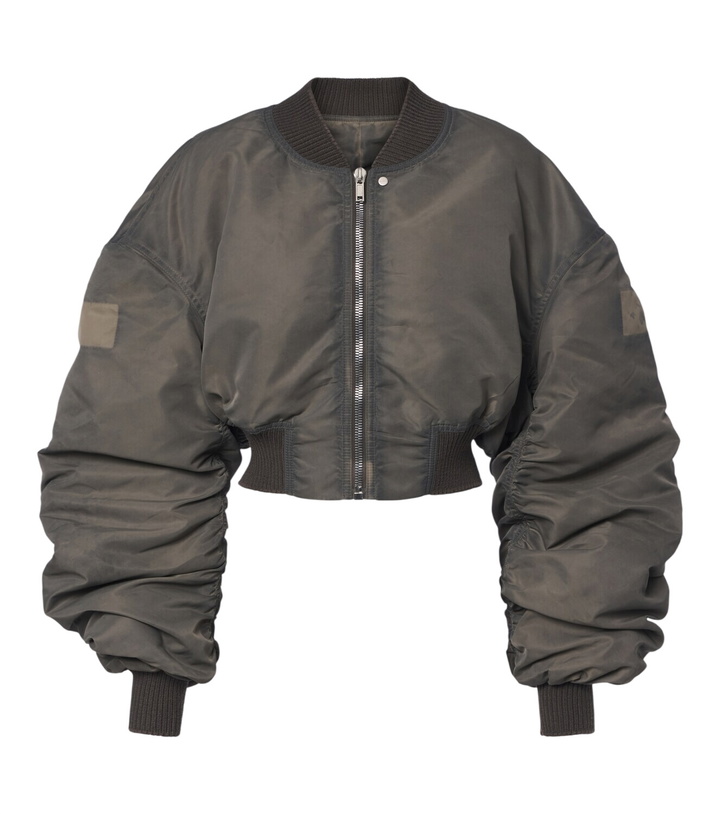 Photo: Rick Owens Secchia cropped satin bomber jacket