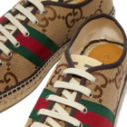 Gucci Men's Rhyton Sneakers in Camel Ebony/Cocoa