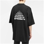 Vetements Men's Pyramid Logo T-Shirt in Black