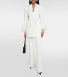 Rebecca Vallance Bridal Evelyn feather-trimmed blazer