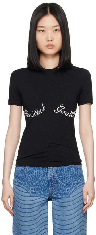 Photo: Jean Paul Gaultier Black 'The Jean Paul Gaultier' T-Shirt