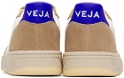 VEJA White & Tan V-10 Sneakers