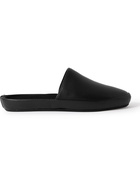 Mulo - Full-Grain Leather Slippers - Black