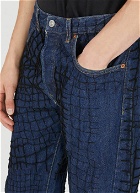 Drop 6 Web Stitch Jeans in Blue