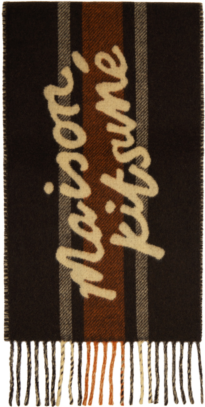 スカーフ Baby Scarf - Maison Kitsune - Wool - Brown Maison Kitsuné - Baby Alpaca Scarf | HBX - Globally Curated