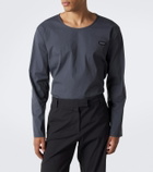 Miu Miu Cotton-blend poplin T-shirt